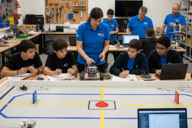 Sérgio Bento De Araújo destaca que treinar equipes de robótica requer cooperação, prática constante e resolução criativa de problemas.